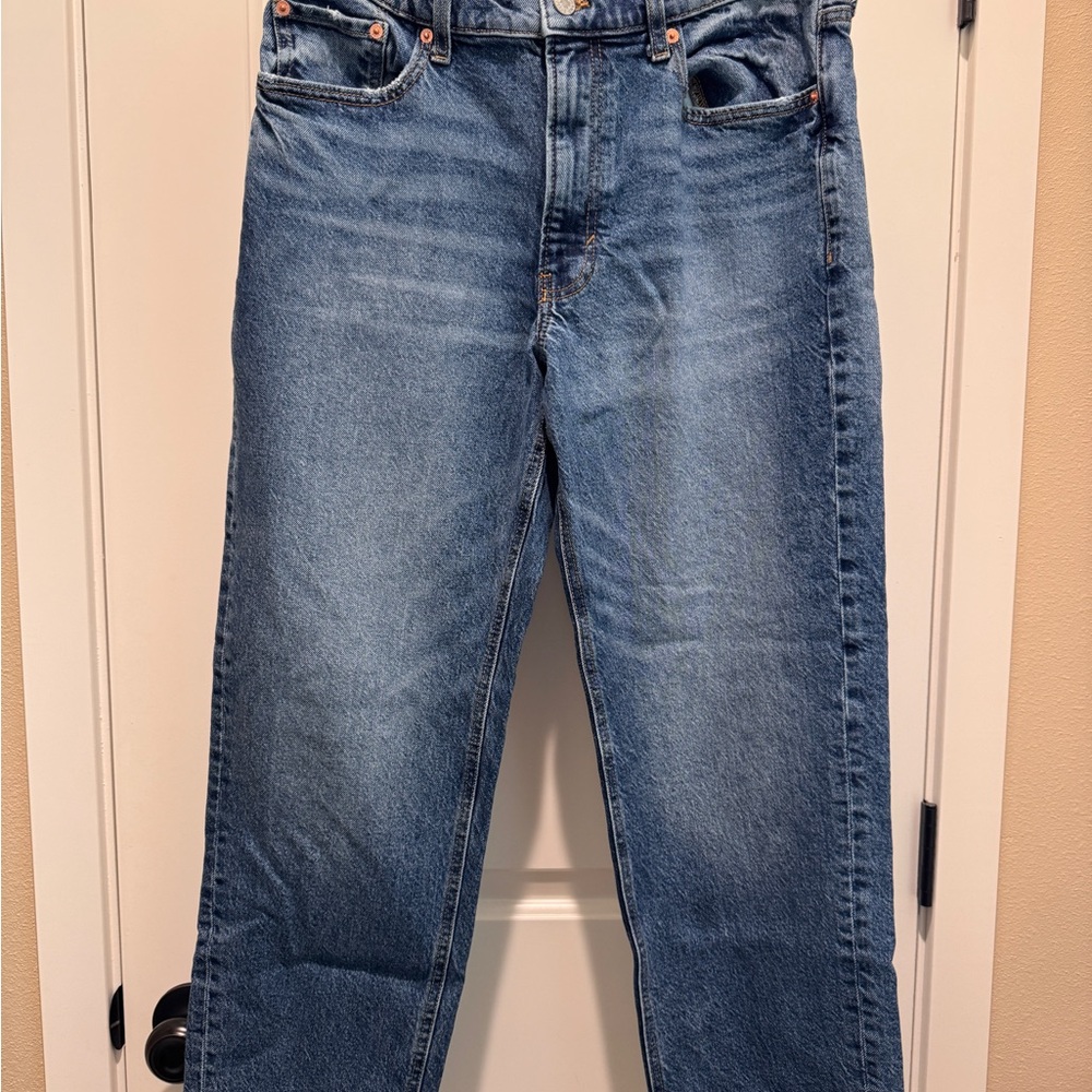 Lucky Brand Boy Mid Rise Relaxed Straight Jeans Size 10 / 30R